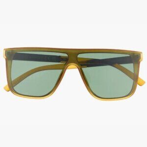 Vince Camuto Matte Green 63mm Flat Top Sunglasses - Unisex
